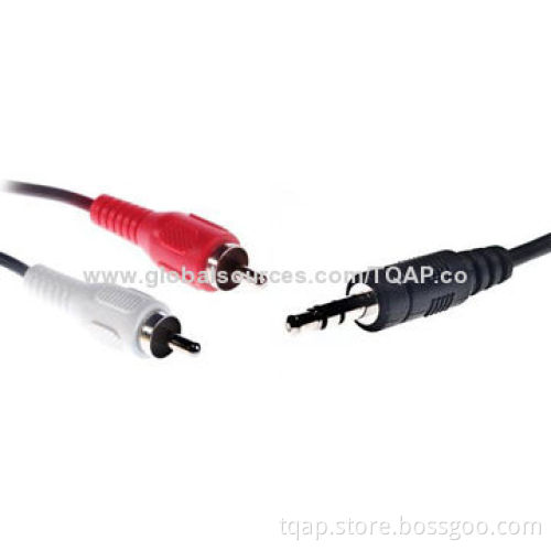 Audio Adapter Cable, 3.5mm Stereo M to 2 x Cinch M